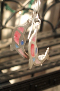 Finished Dolphin Earrings